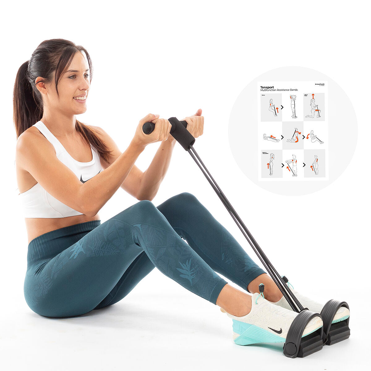 Multifunction Resistance Elastic Bands met Oefengids Tensport