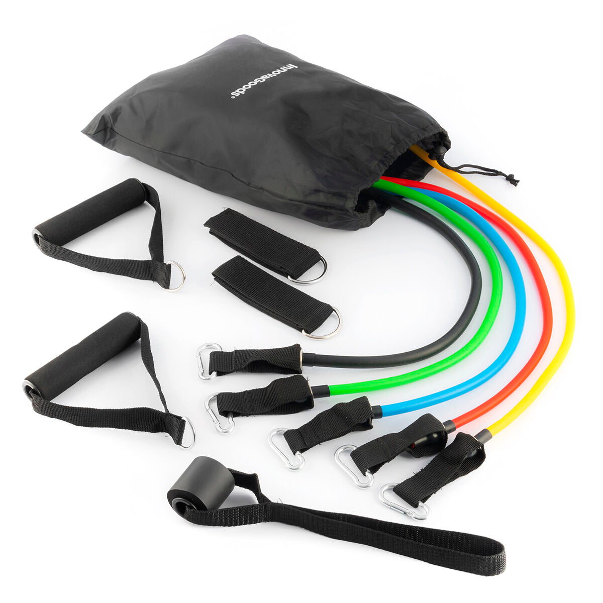 Set van 5 Weerstandsbanden met Accessoires & Oefengids - Rebainer