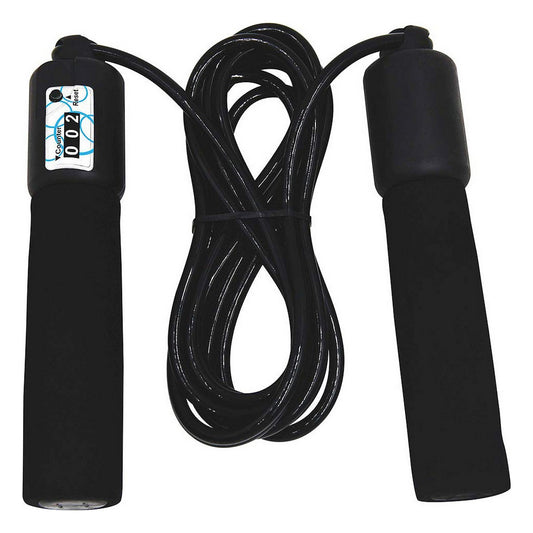 XQ Max Digital Skipping Rope 250 cm with Built-In Counter (Black)