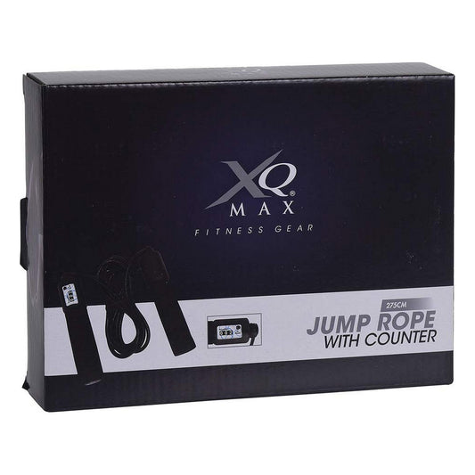 XQ Max Digital Skipping Rope 250 cm with Built-In Counter (Black)
