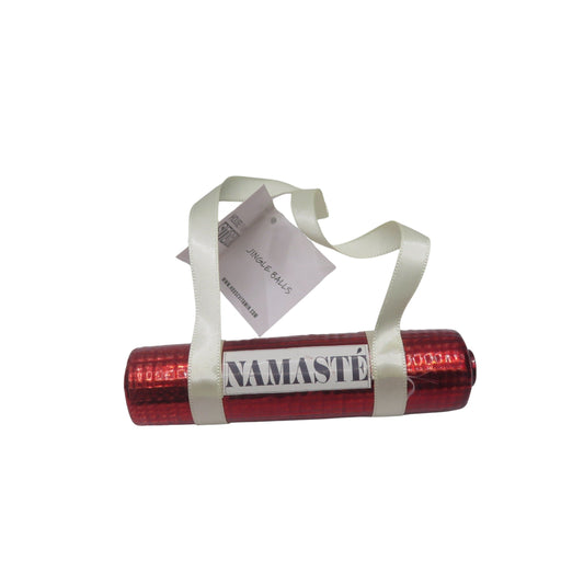 (Kerst) decoratie Yoga Mat Ornament - Glass - Rood - 3x3x11cm