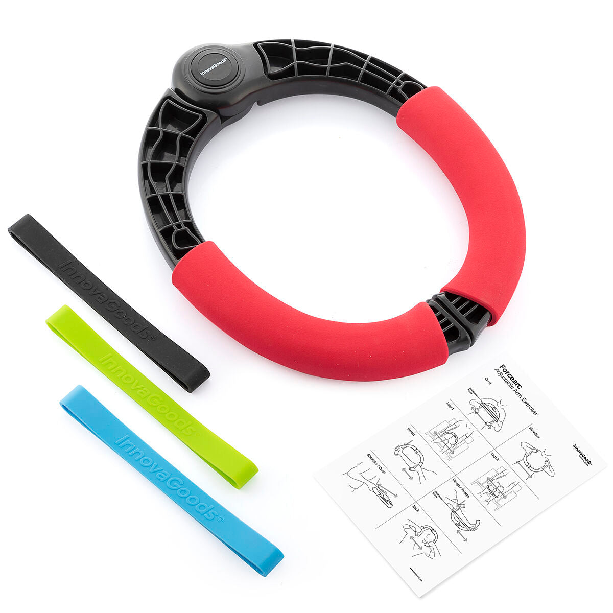 Adjustable Resistance Arm Trainer - 3 Levels + Exercise Guide