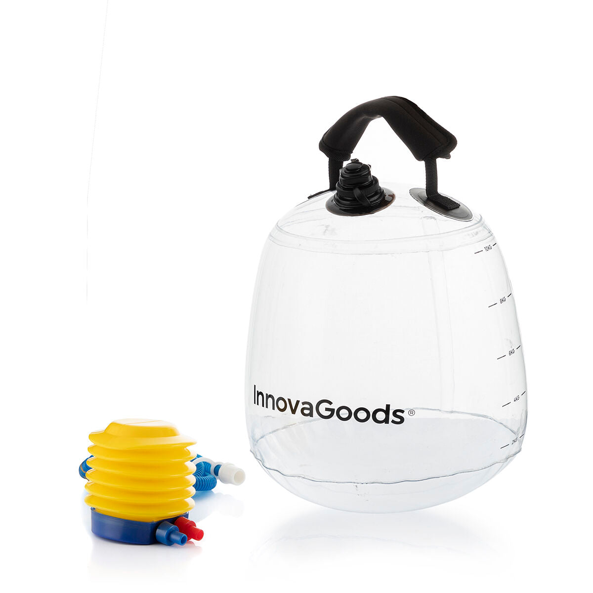 Aqua Kettlebell – 10kg water gewicht + Voetpomp en Gids